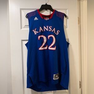 Adidas Royal Blue Kansas Basketball Jersey